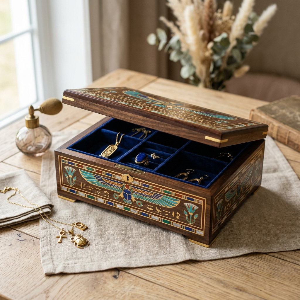 Luxury Egyptian Jewelry Storage Box