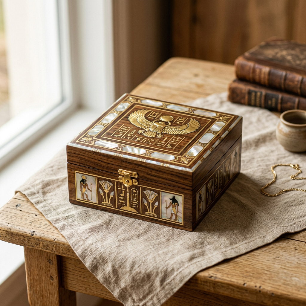Luxury Egyptian Jewelry Storage Box