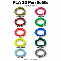 PLA 3D Pen Filament Refills - 10 Rolls
