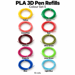PLA 3D Pen Filament Refills - 10 Rolls