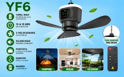 Ventilador recargable de techo