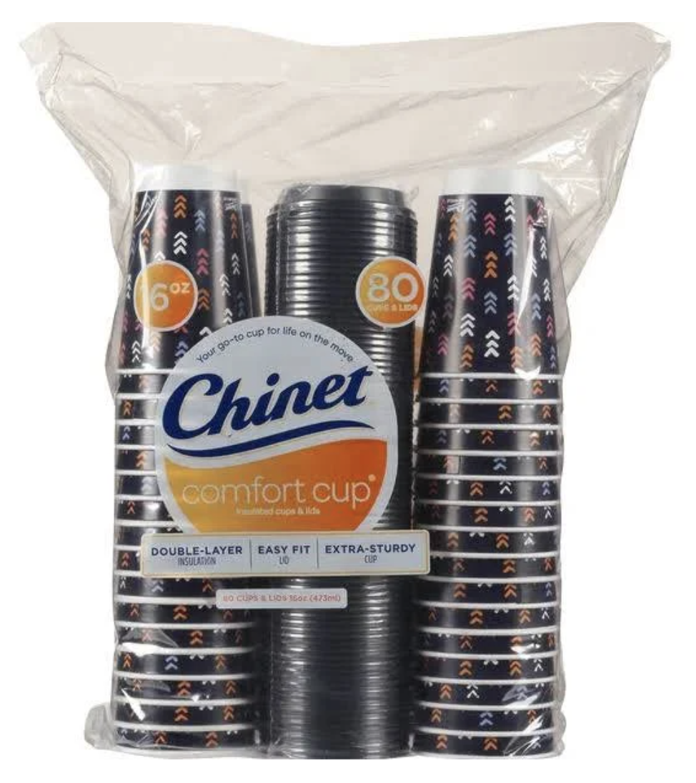 Chinet Comfort Cup Insulated 16 oz Cup & Lid 80- count