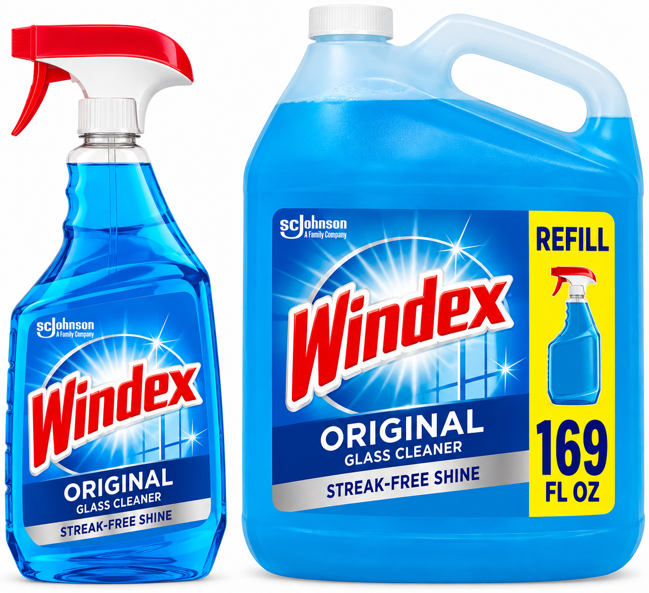 Windex Original Glass Cleaner 32 fl oz +169 fl oz Refill_0