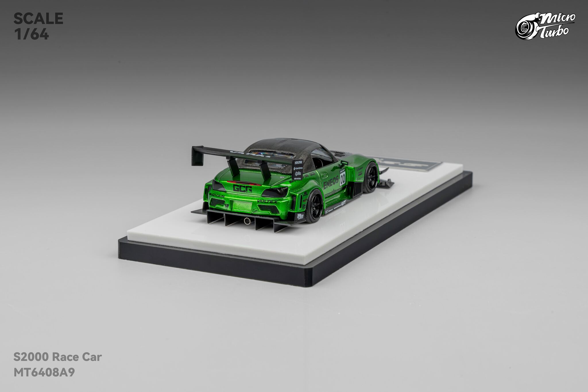 MICRO TURBO MODEL 1/64 HONDA S2000 CUSTOM RACE CAR - METALLIC GREEN_4