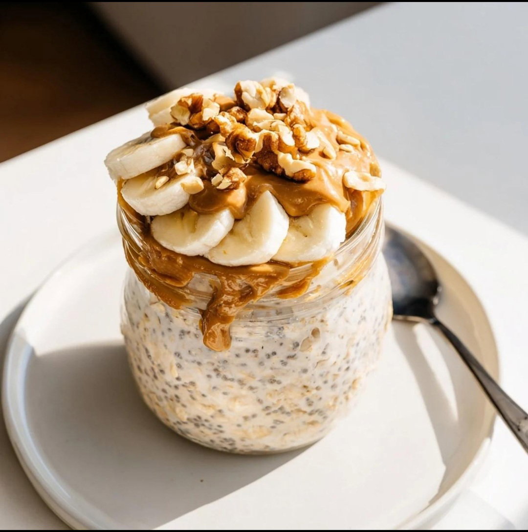 Royal Banana Peanut Overnight Oats