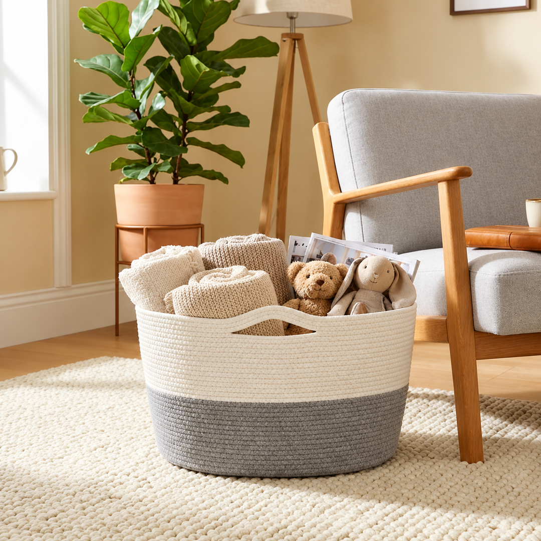 Small Grey Basket 