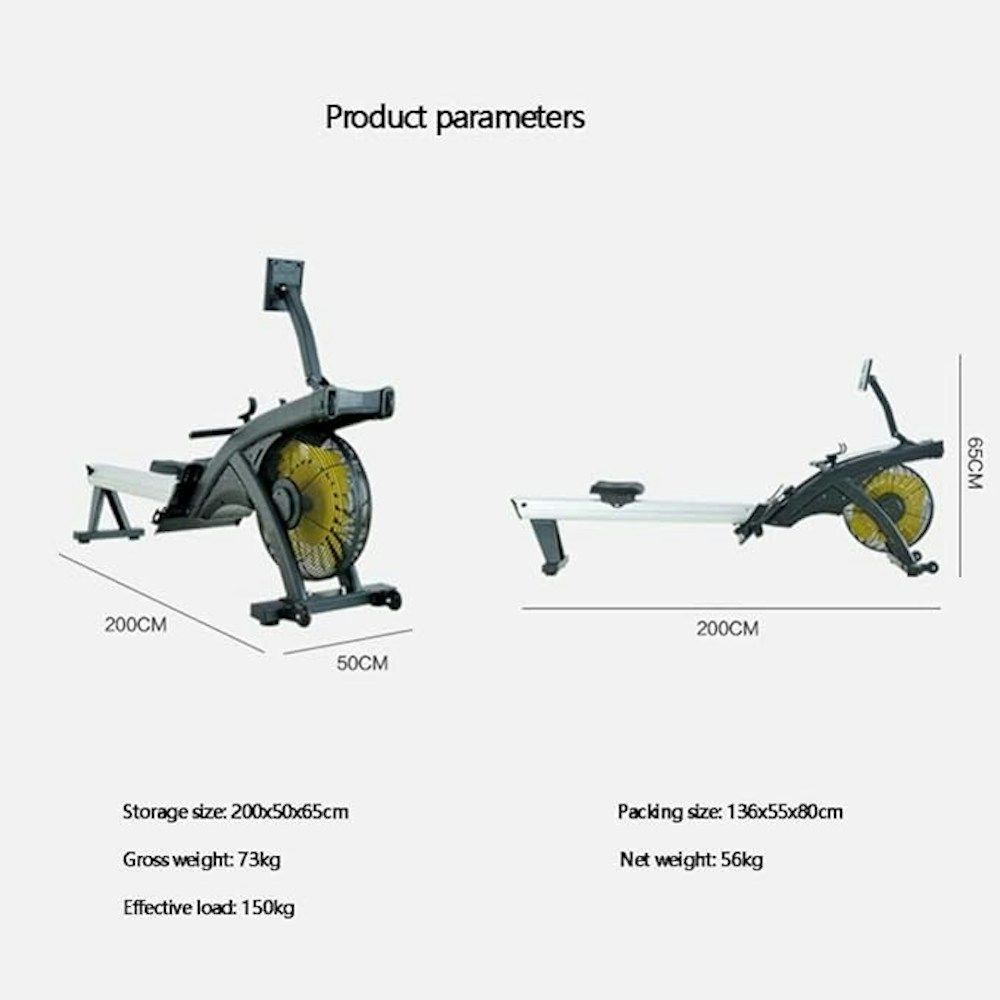 Air Rowing Machine with LCD Display_3