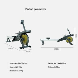 Air Rowing Machine with LCD Display