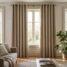 Bailey Textured 100% Block Out Eyelet Curtain