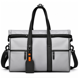 Expandable PU Leather Multi-Pocket Travel Duffel Bag