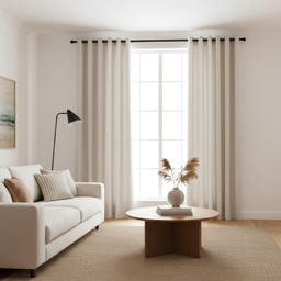 Bailey Textured 100% Block Out Eyelet Curtain