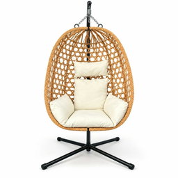 Indoor and Outdoor Capri Hanging Pod Chair with Cushions