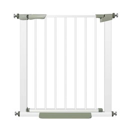 Adjustable Baby and Pet Safety Gate with Auto-Close and Step-Through Pedal