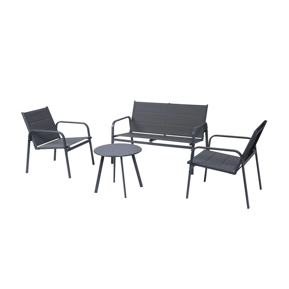 4-Piece Weather-Resistant Padded Steel Patio Set_1