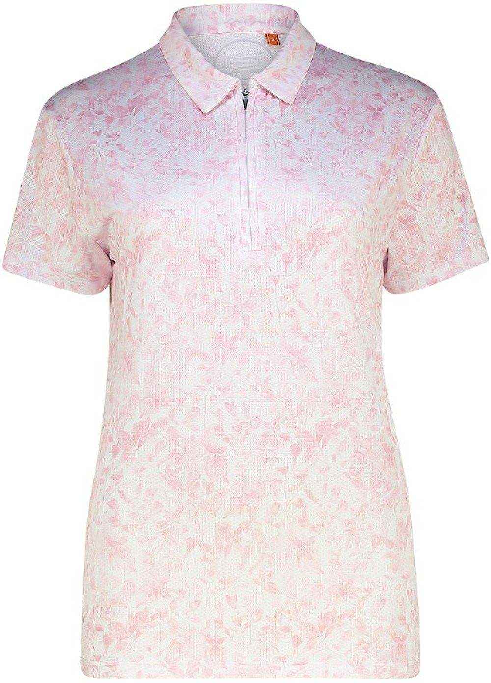 Ladies Fun Flora Zipper Golf Shirt_1