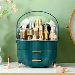 Makeup Organiser Storage Box with Makeup Brush Holder