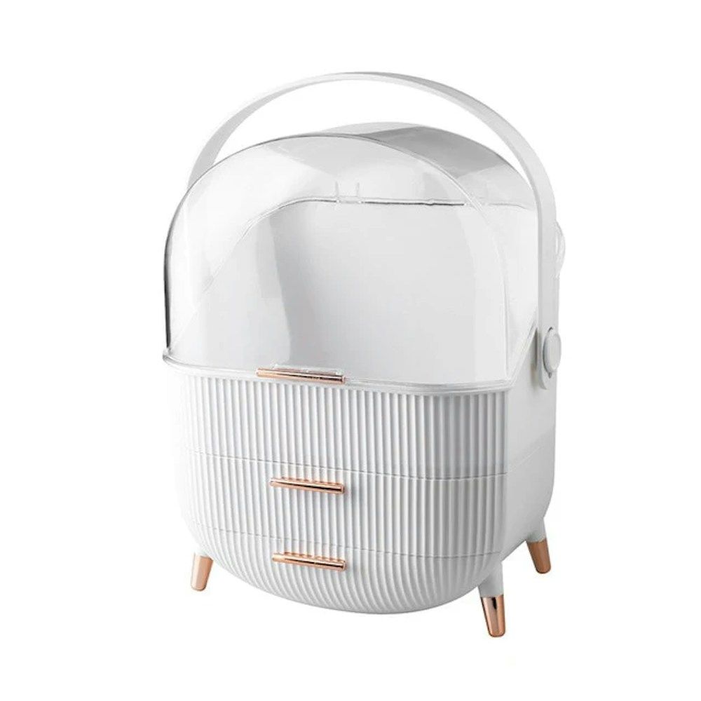 Makeup Organiser Storage Box with Makeup Brush Holder_3