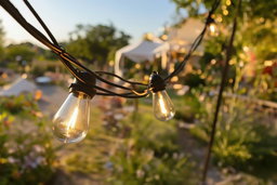 10m Solar LED Vintage Festoon Outdoor Bulb String Light