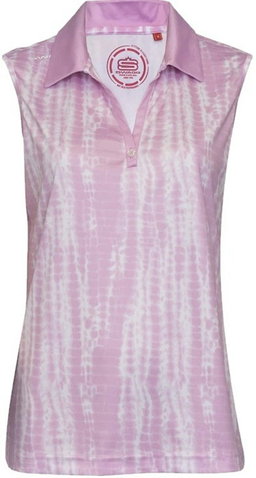 Ladies Shibori Sleeveless Golfer Polo Shirt