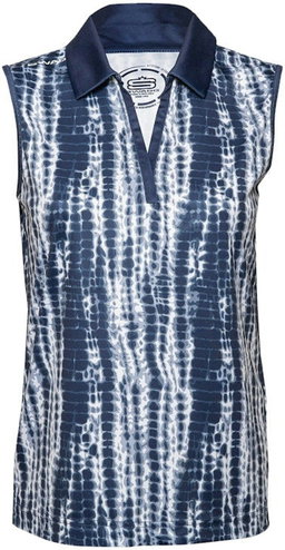 Ladies Shibori Sleeveless Golfer Polo Shirt