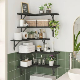5-Piece Corner Wall Floating Shelves