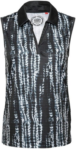 Ladies Shibori Sleeveless Golfer Polo Shirt