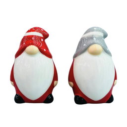 Festive Ceramic Gnome Salt and Pepper Shaker Set