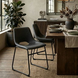 2x Savoy PU Leather Dining Chairs