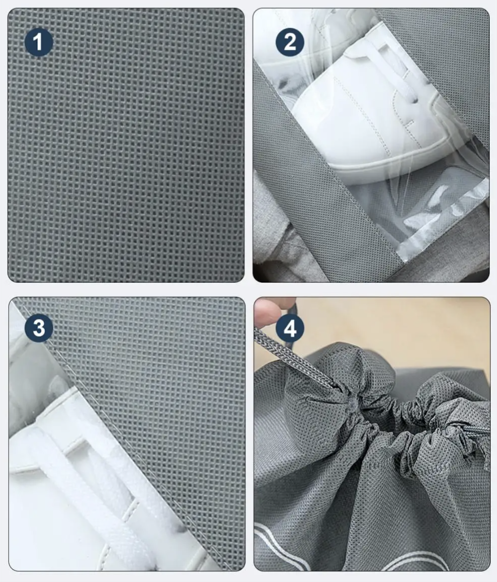 4x Dust-Proof Shoe Travel Bags_1