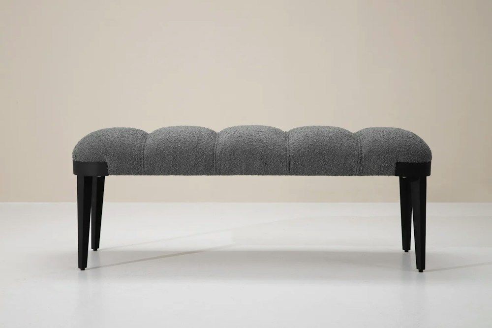 Elegant Polyester Bouclé Bench