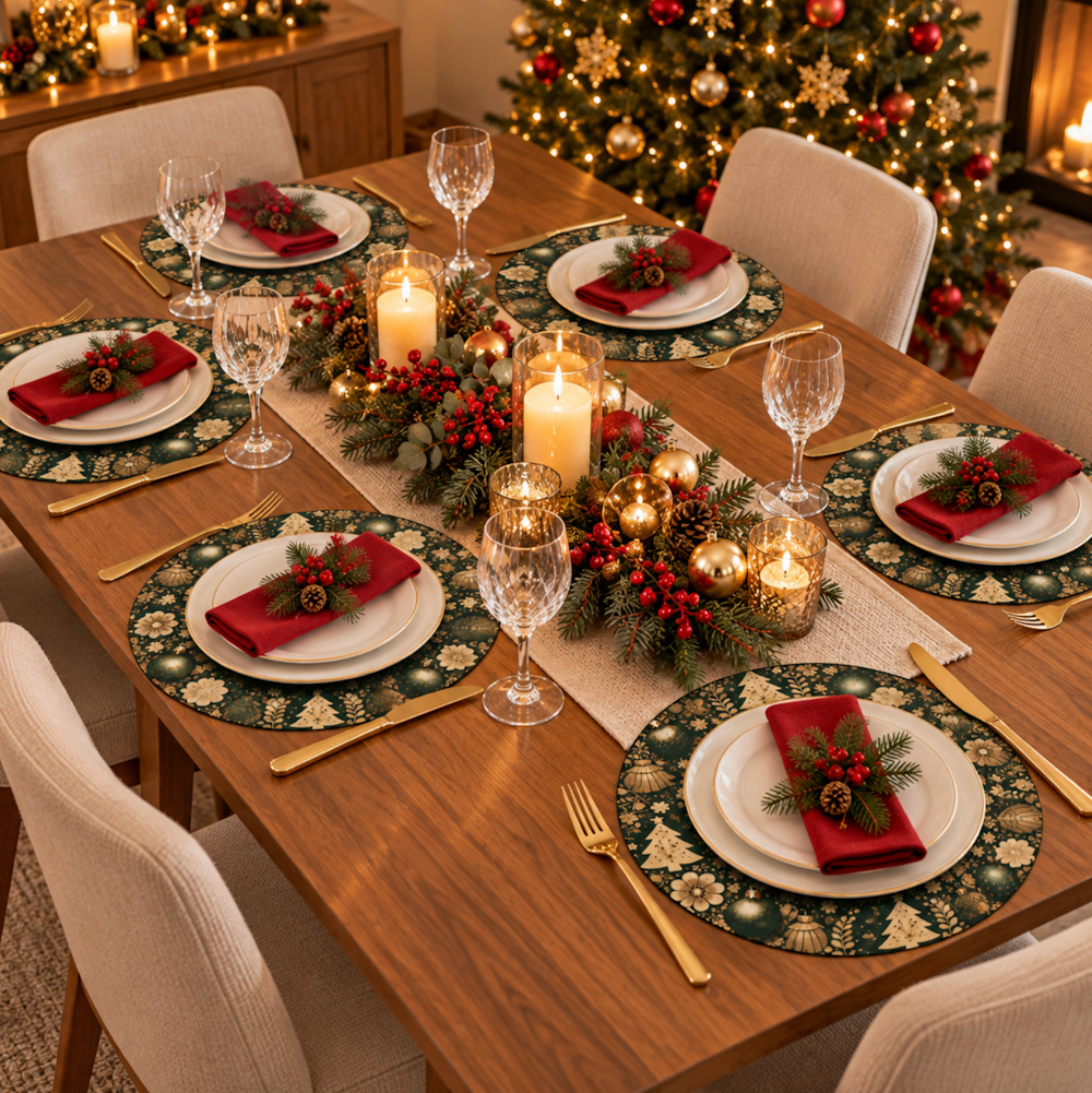 6x 38cm Christmas Themed Placemats_0