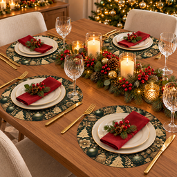 6x 38cm Christmas Themed Placemats