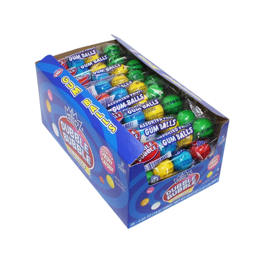 18x 4's Assorted Gum Balls
