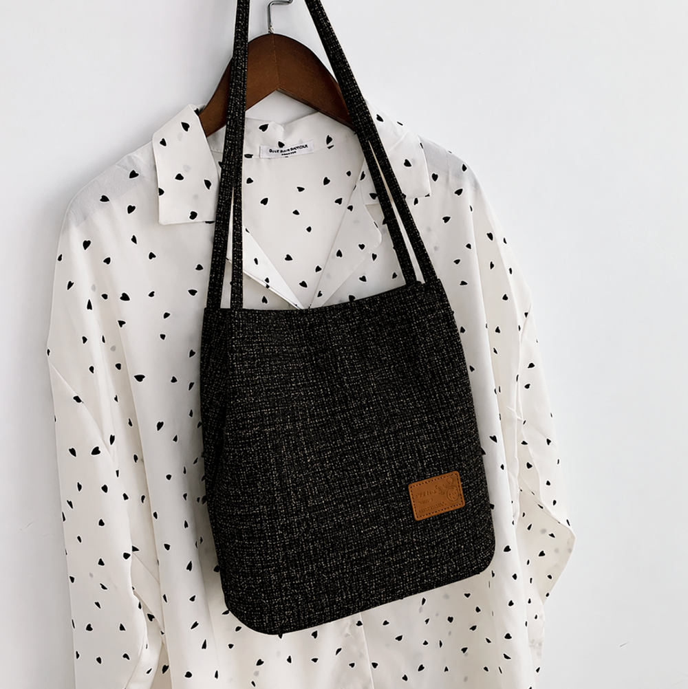 Tweed Shoulder Tote Bag_3