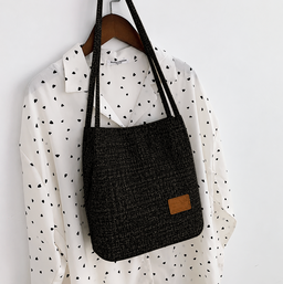Tweed Shoulder Tote Bag