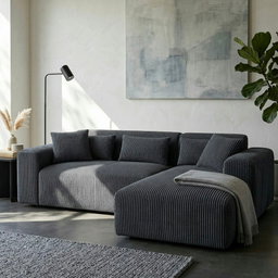 Candy Corduroy Corner Chaise