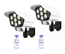 2x Solar Powered 77LED Camera Simulation Lights
