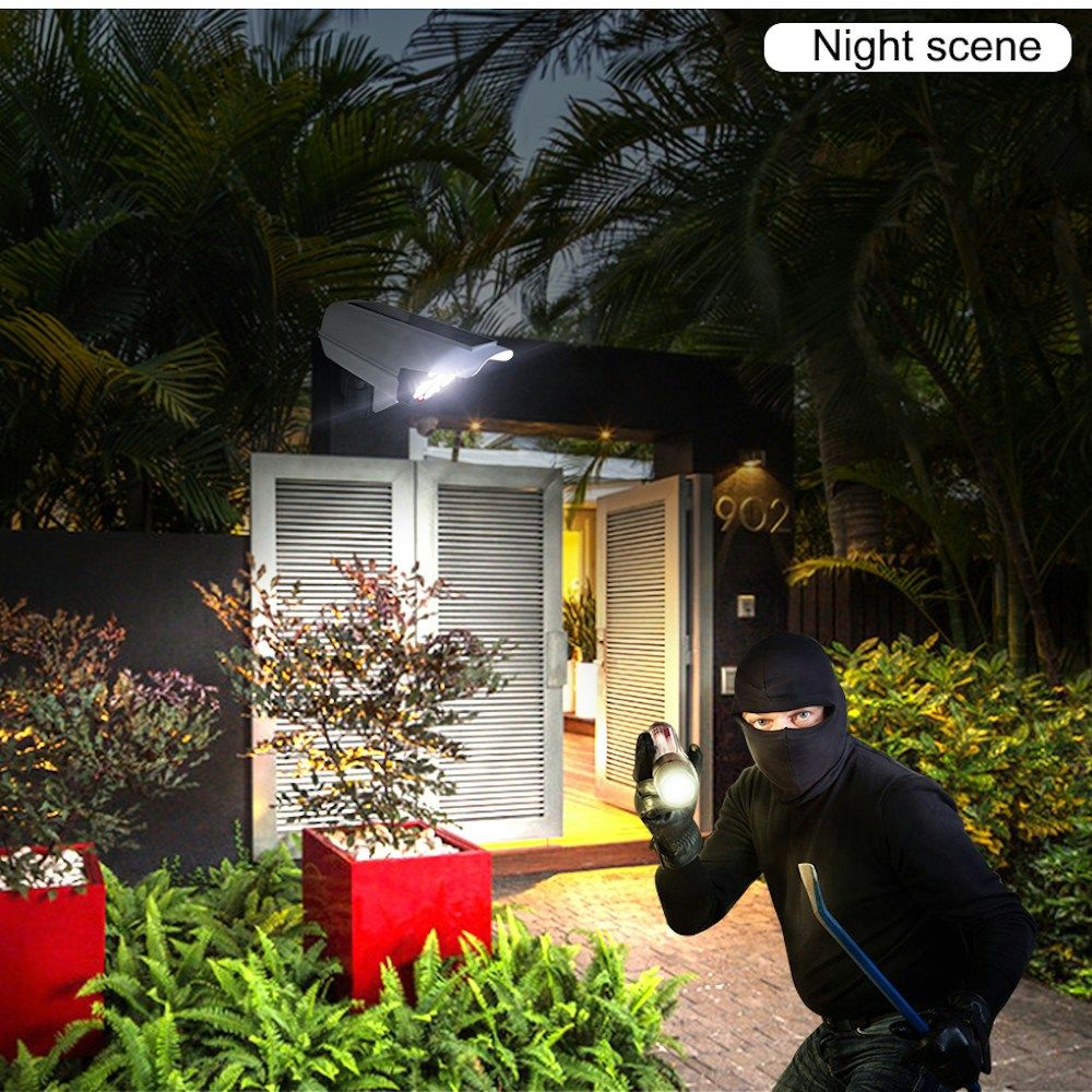 2x Solar Powered 77LED Camera Simulation Lights_3