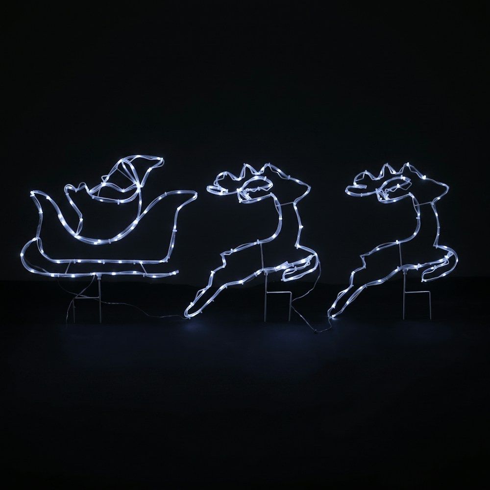 3-Piece Solar LED Santa and Sleigh Tube Lights_1
