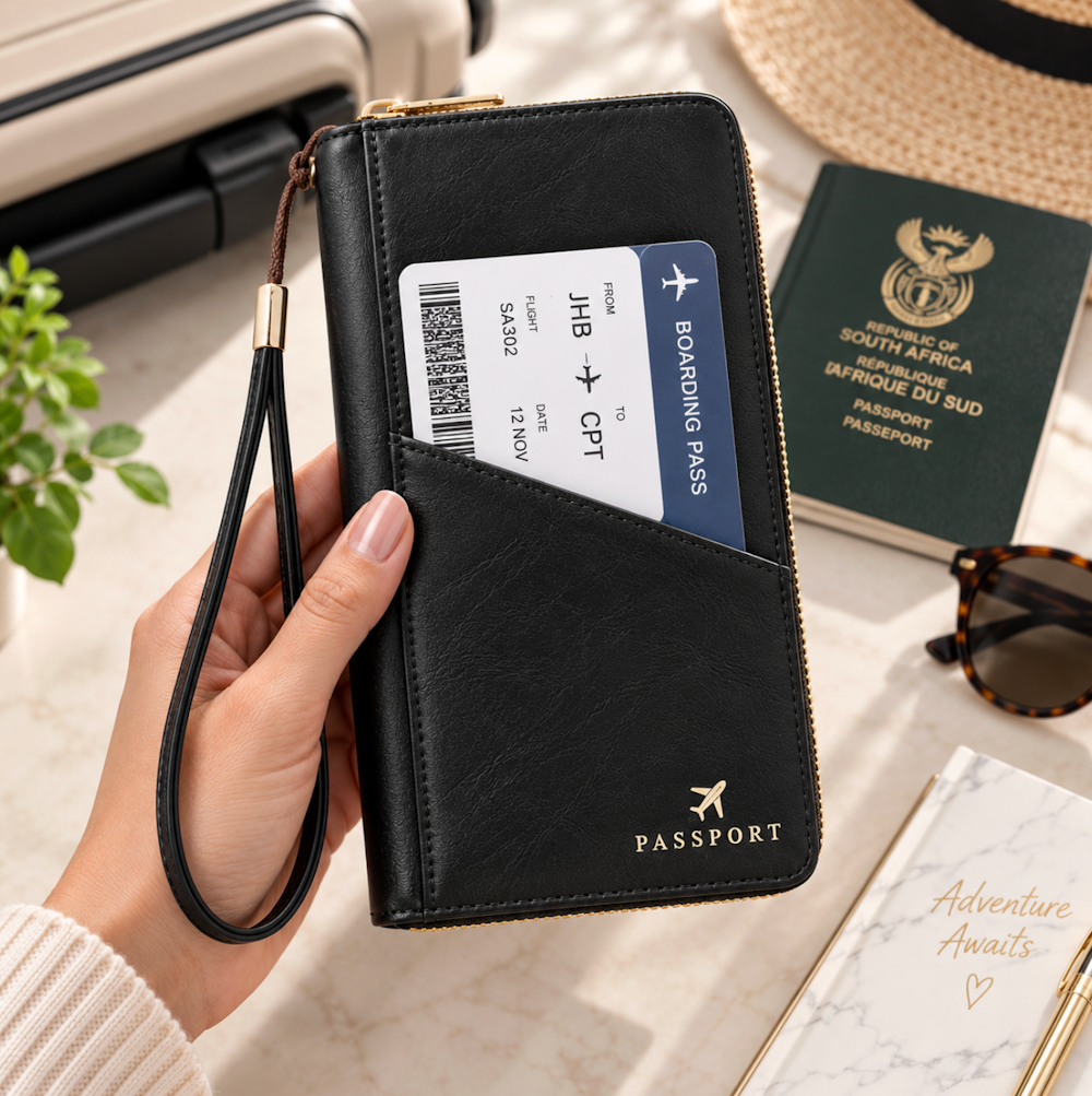 2-in-1 RFID Passport Holder and Purse