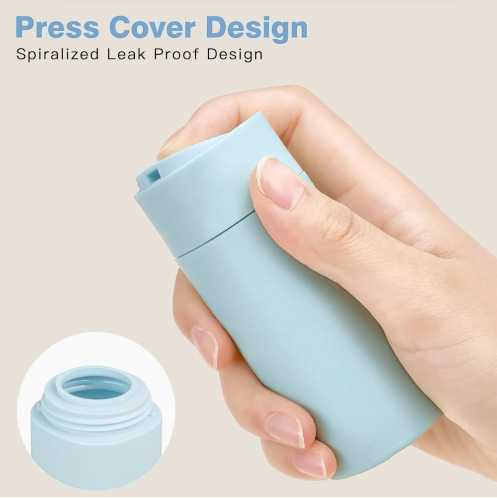 5-Piece Reusable Travel Bottle Set with Labels and Carry Bag_2