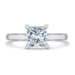 Princess Shape Lab Grown Diamond Solitaire Ring