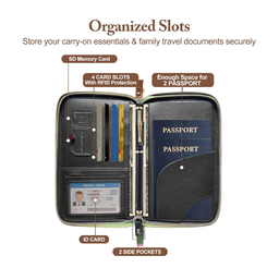 2-in-1 RFID Passport Holder and Purse