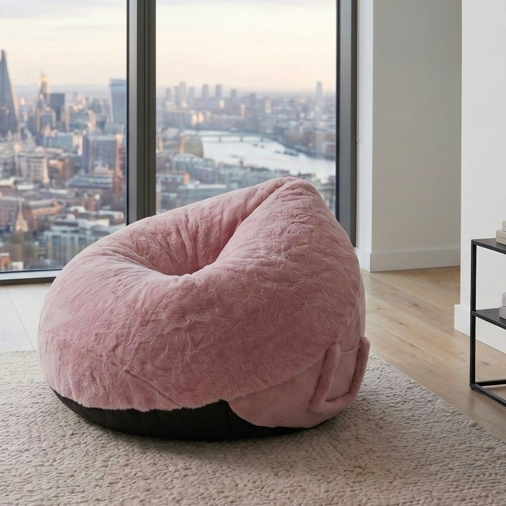 Faux Fur Indoor Foam Beanbag_1