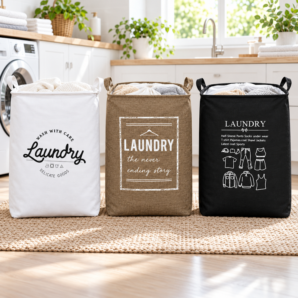 Fabric Foldable Laundry Basket