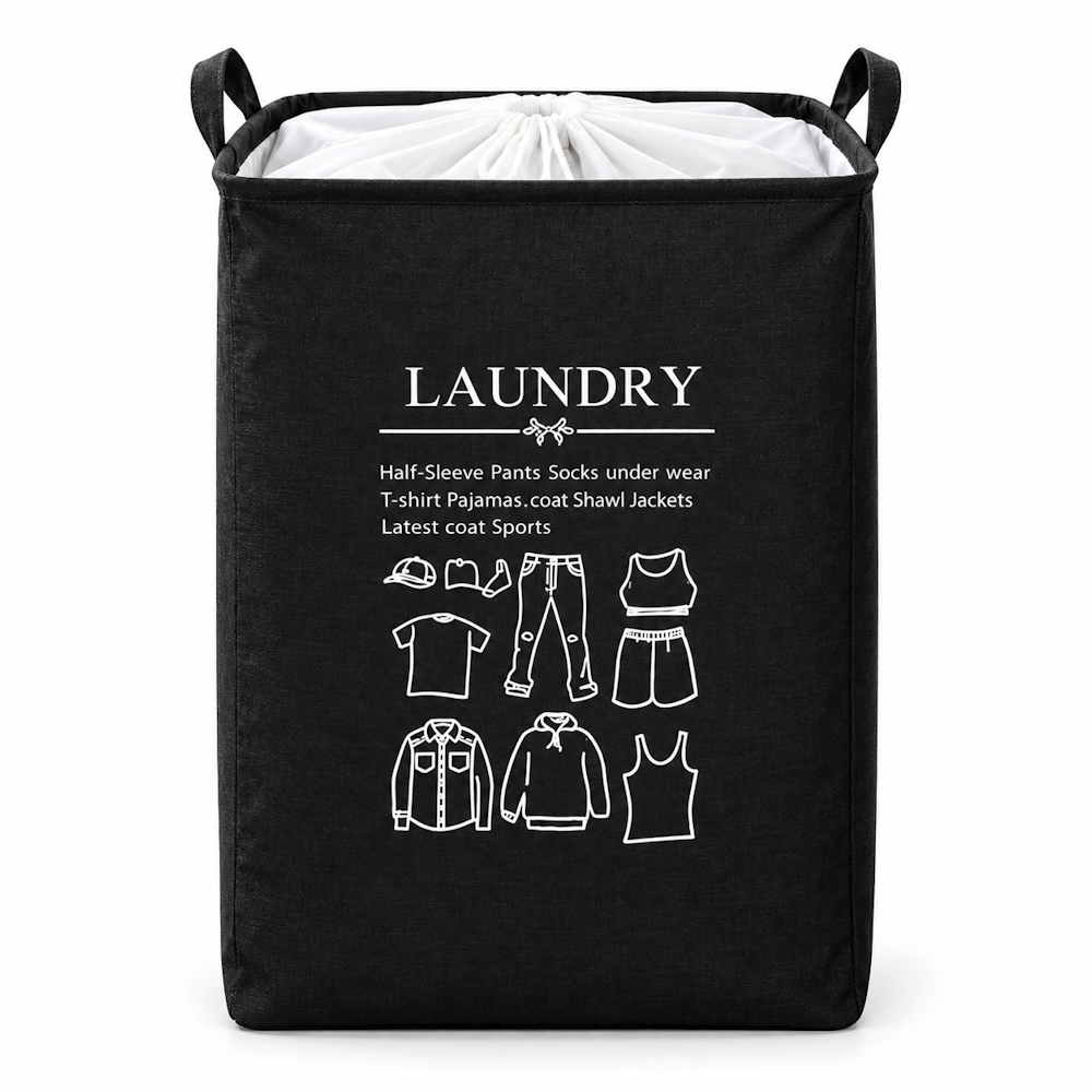 Fabric Foldable Laundry Basket_3