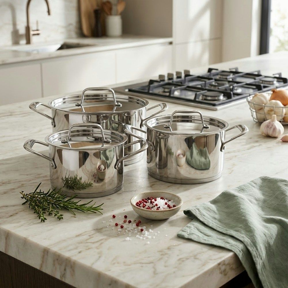 6-Piece Stainless Steel Pot Set_0