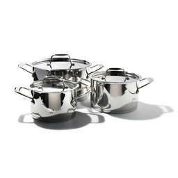 6-Piece Stainless Steel Pot Set