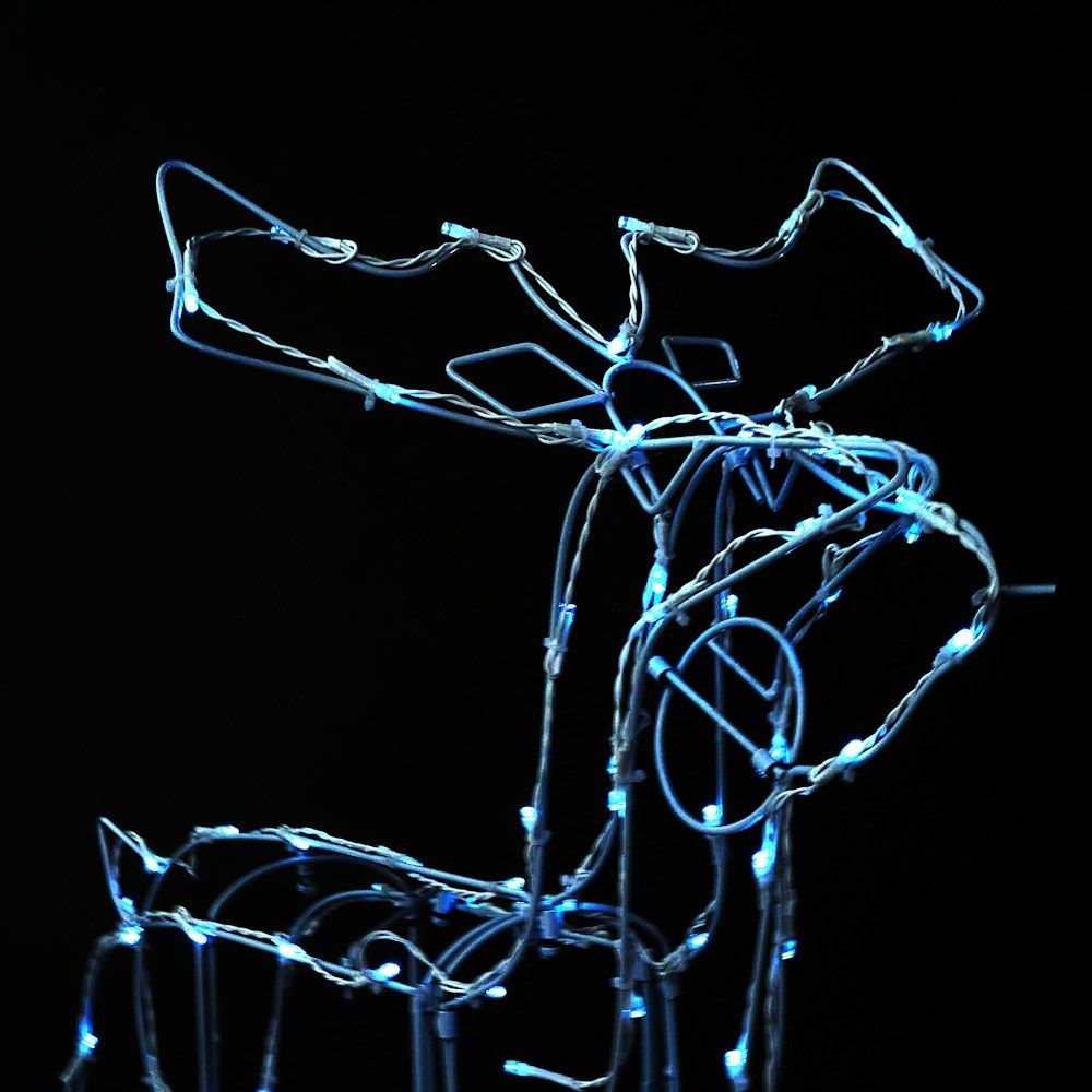 160 LED Solar Powered Reindeer with Sleigh_3