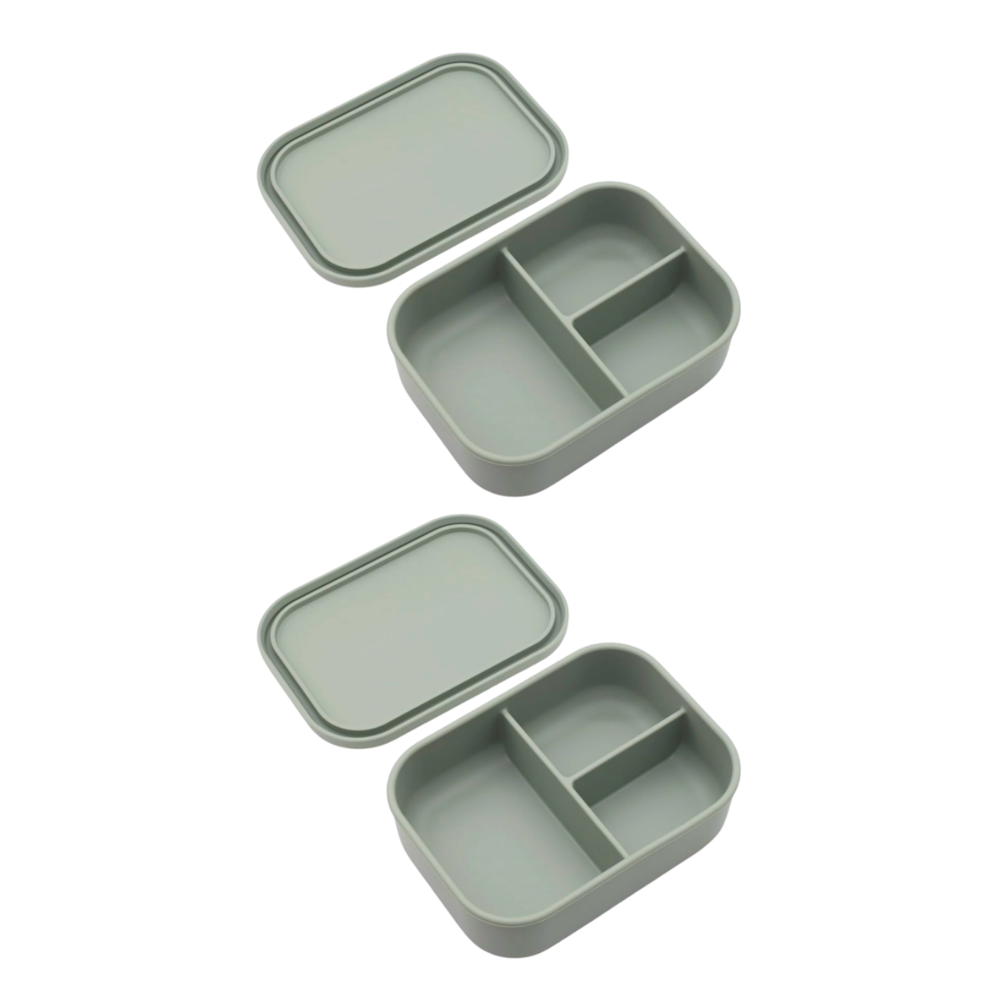 2x Silicone Lunch Boxes with Dividers_2